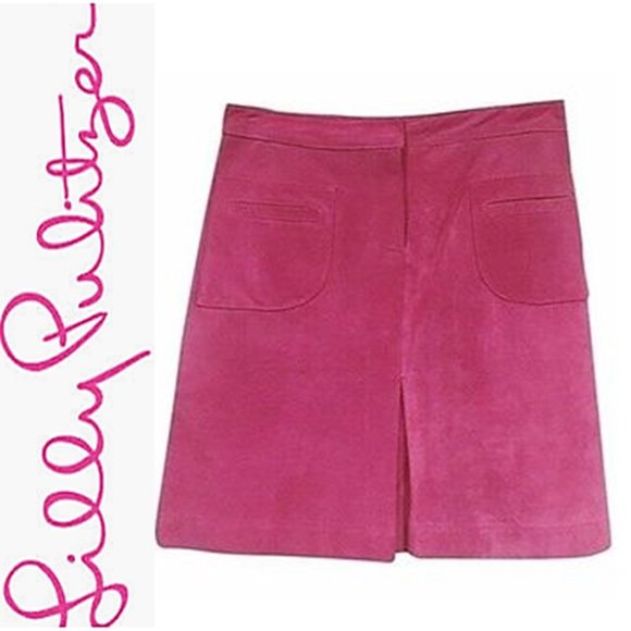Lilly Pulitzer Dresses & Skirts - 🏩LILLY PULTIZER PIG SKIN SUEDE DANA SKIRT🏩